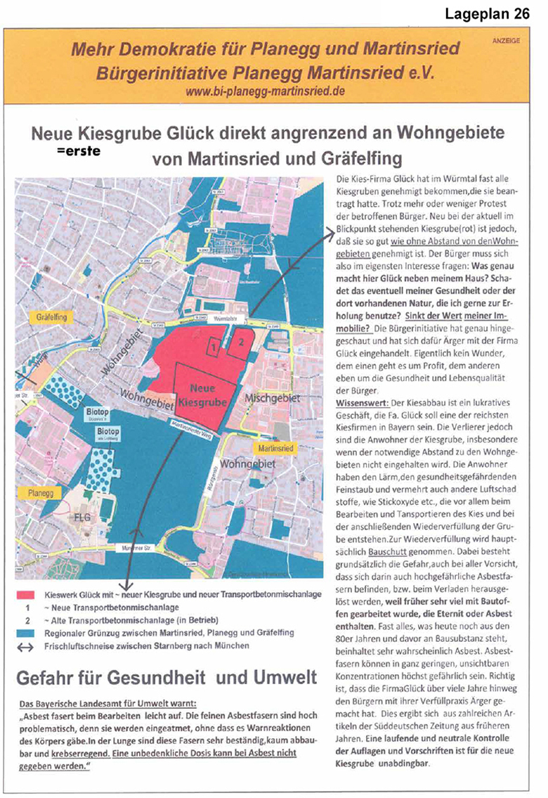 geplante Kiesgrube Glück bei Germering