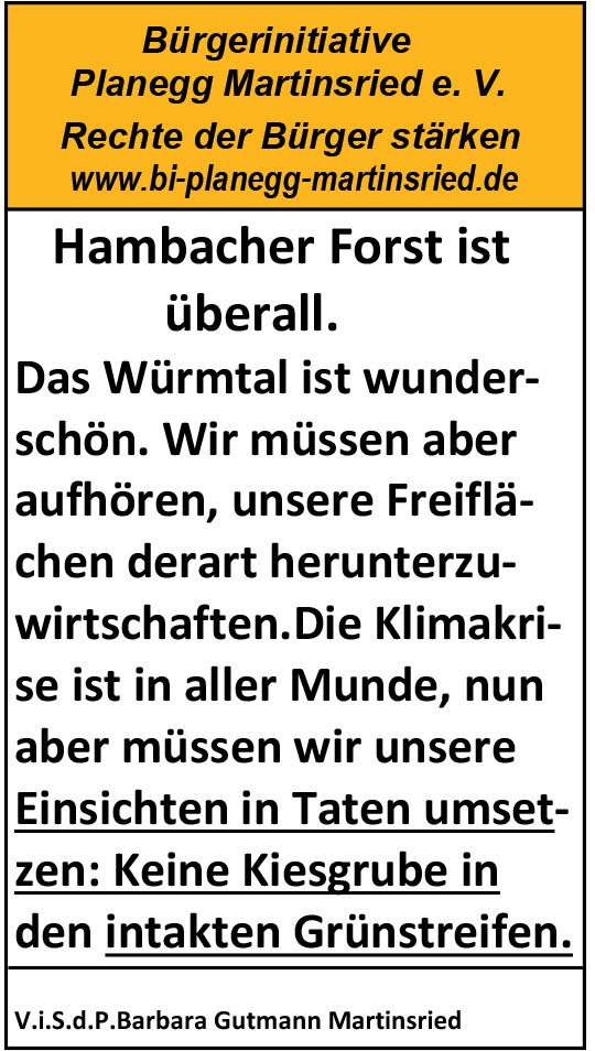 Verkehrsverbindung quer durch den Grünstreifen zwischen U-Bahn Martinsried und Steinkirchen?