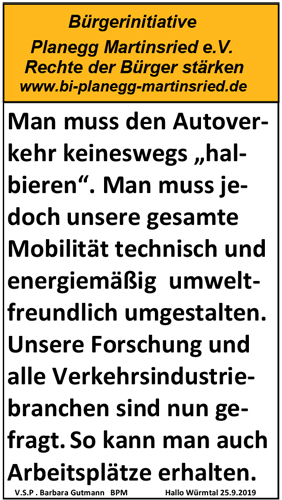 Autoverkehr umweltfreundlch umgestalten