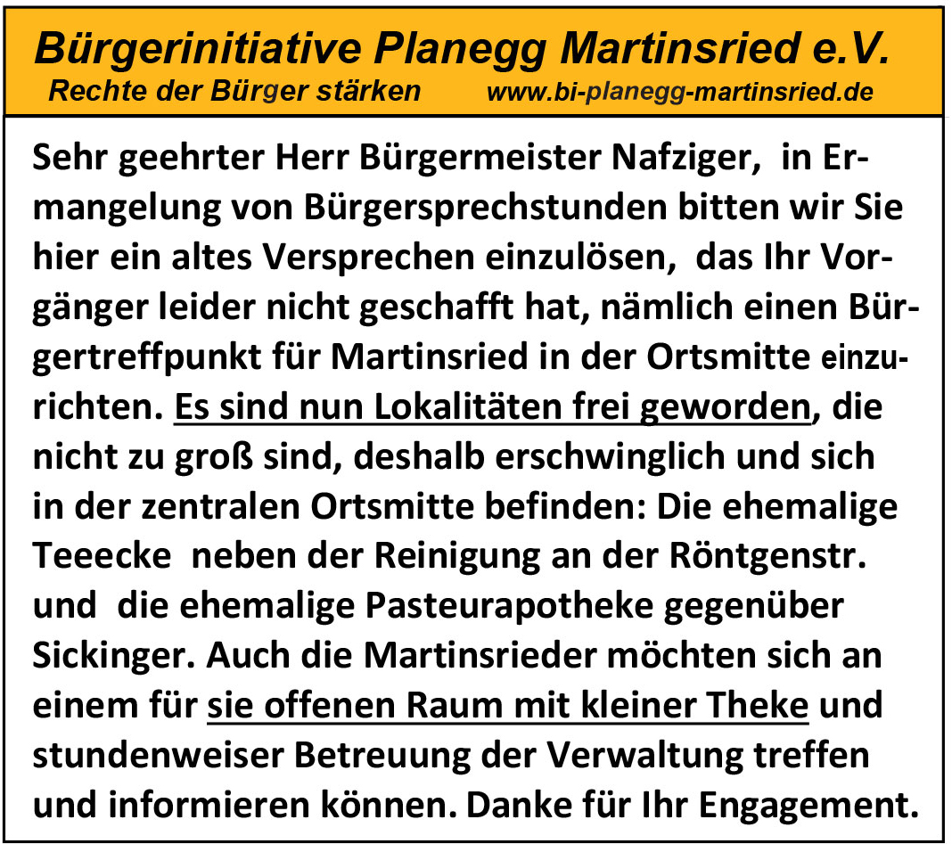 Bürgertreffpunkt Martinsried