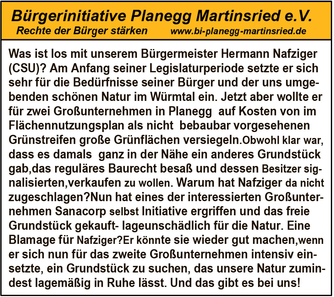 Blamage für Nafziger?