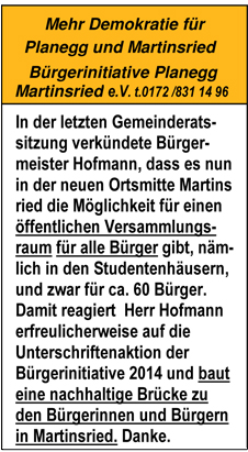 Bürgermeister Hofmann als Brückenbauer